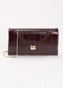 Dune London Bee clutch van leer met afneembare schouderriem
