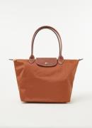 Longchamp Le Pliage schoudertas S met leren details