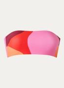 Seafolly Sorrento reversible bandeau bikinitop met print
