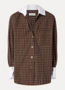 Sandro Blouse met ruitdessin en borstzak