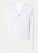 Zadig&Voltaire Tuni longsleeve met V-hals en sierknopen