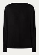 OPUS Sachto top van jersey met lurex en vleermuismouw