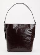 Zadig&Voltaire Jane Hobo Vintage Pantent schoudertas van leer met lakf...