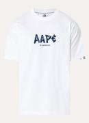 Aape T-shirt met logo- en backprint