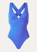 Seafolly Cross Back plunge badpak met plooidetail