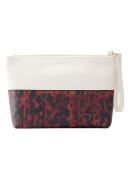Dries Van Noten Pochette Ivory - make-up tas van kalfsleer
