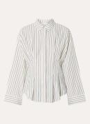 Neo Noir Lytra blouse met streepprint