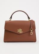 Ralph Lauren Farrah handtas van leer met afneembare schouderriem