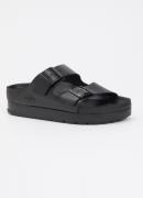 Birkenstock Arizona Pap Flex sandaal van leer met plateauzool