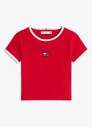 Tommy Hilfiger Ribgebreid T-shirt met logoborduring