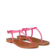 Sandalen leer met teenstuk