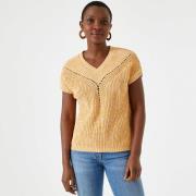 Trui met V-hals, getwijnd tricot