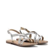 Sandalen in leer Diams