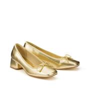 Metallic ballerina's met hak