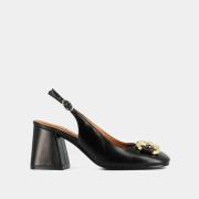 Pumps slingback in leer Double