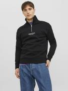 Losse sweater met halve rits