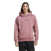 Hoodie met klein ton sur ton logo