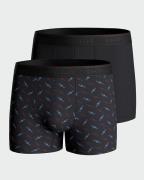 Set van 2 effen boxershorts en 1 bedrukt