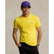 Effen slim T-shirt in jersey met geborduurd logo