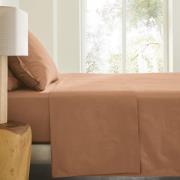 Plat laken in gewassen katoensatijn, Saria