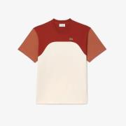 Katoenen colour-block T-shirt met korte mouwen