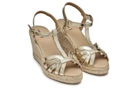 Sandalen met sleehak en vierkante neus Gelsa