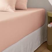 Hoeslaken in katoensatijn, omslag 30 cm, Opale