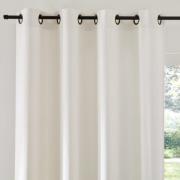 Gordijn met gevlochten afwerking en oogjes Montego