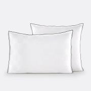 Kussensloop in gewassen satijnkatoen, Victor, dambord motief