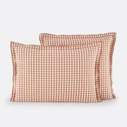 Kussensloop seersucker katoen, Cottage caramel