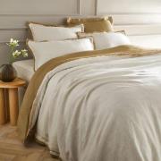 Dekbedovertrek gewassen linnen dubbele franje Alhanasia