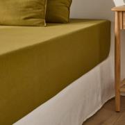 Hoeslaken in katoen/gewassen linnen, omslag 30 cm, Marnie