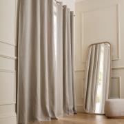 Verduisteringsgordijn van gewassen linnen, oogjes, Private