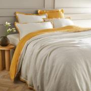 Dekbedovertrek gewassen linnen dubbele franje Alhanasia