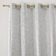 Katoenen gordijn met oogjes en ruitmotief, Acha