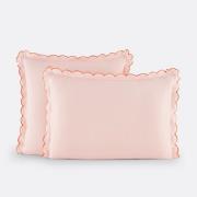 Effen kussensloop met franjes in gewassen katoen, Scenario