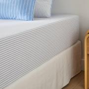 Hoeslaken in katoenpercal met omslag 30 cm, Edward