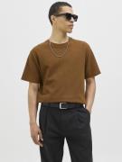 T-shirt met structuur en korte mouwen