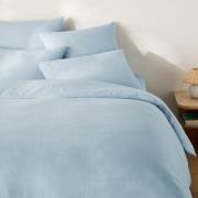 Dubbelzijdig dekbedovertrek in gewassen linnen en gewassen katoen Anna...