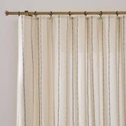 Gestreept katoenen gordijn met ringen, Ombra