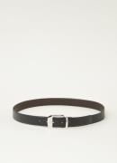 Emporio Armani Riem van leer met logoprint