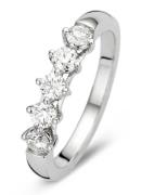 Diamond Point Ring van 18 karaat witgoud met 0.50 ct diamant Hearts & ...
