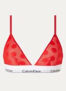 Calvin Klein Bralette met logoband en stippenprint
