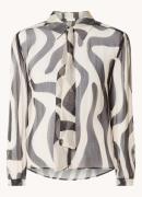 Liu Jo Semi-transparante blouse met print en lurex
