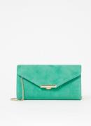 L.K.Bennett Lucy clutch van suède met afneembare schouderriem