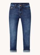 River Woods Mid waist straight leg jeans met donkere wassing