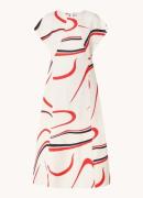 Tommy Hilfiger Midi jurk in linnenblend met print