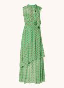 L.K.Bennett Robyn maxi jurk met stippenprint en strikkraag