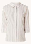 BRAX Vicki blouse in linnenblend met streepprint