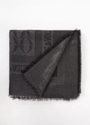 Zadig&Voltaire Glen Rock sjaal met lurex en logoprint 135 x 135 cm